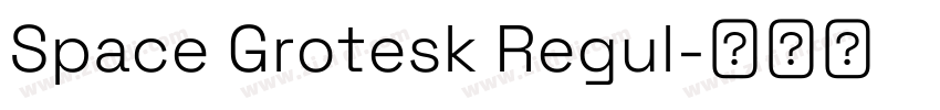 Space Grotesk Regul字体转换